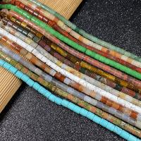 Mixed Edelsteen kralen, Kolom, gepolijst, DIY & verschillende materialen voor de keuze, meer kleuren voor de keuze, 6x6mm, 57pC's/Strand, Per verkocht 40 cm Strand