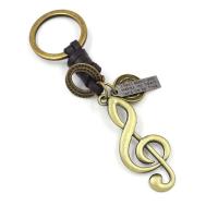 Zinc Alloy klíč spony, Zinek, s PU, Music Note, á, unisex, 125mm, 10PC/Lot, Prodáno By Lot