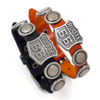 PU cavo bracciali, lega in zinco, with PU, placcato, unisex, nessuno, 11x255mm, Lunghezza Appross. 10.03 pollice, 10PC/lotto, Venduto da lotto