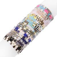 Bijoux bracelets de mode, TILA-Perles, beignet, vernis au four, bijoux de mode & styles différents pour le choix & pour femme, plus de couleurs à choisir, 3*2*5*5*180mm, Vendu par brin