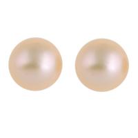 Half Vrtané kultivované sladkovodní perle, Sladkovodní Pearl, Kupole, přírodní, half-vrtané, růžový, 8.5-9mm, Otvor:Cca 0.8mm, Prodáno By Pair