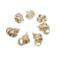 Trompette naturelle Shell pendentifs, coquille de trompette, conque, Placage, DIY & creux, vert, 33*19*12-25*15*9mm, 50PC/sac, Vendu par sac