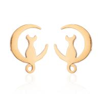 Stainless Steel Stud Earrings plated fashion jewelry & for woman Sold By Pair