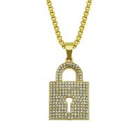 Collier hommes, Alliage, cadnas, bijoux de mode & avec strass, Or, 0.3cmX75cm, Vendu par brin