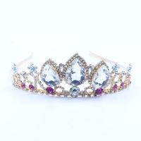 Tiara's, Zinc Alloy, met Bergkristal, plated, voor vrouw, meer kleuren voor de keuze, nikkel, lood en cadmium vrij, 50mm, Binnendiameter:Ca 125mm, Verkocht door PC