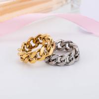 Titanium Steel Finger Ring Donut plated fashion jewelry & for man 7.9mm Sold By PC