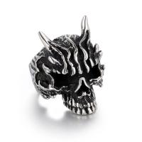 Titantium Steel finger ring, Titan Stål, polerad, mode smycken & Unisex, silver, u3001, Säljs av PC