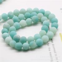 Amazonite Χάντρες, Αμαζόνιος, Γύρος, γυαλισμένο, DIY & διαφορετικό μέγεθος για την επιλογή & παγωμένος, μπλε, Sold Με Strand