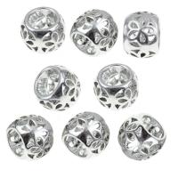 Acero inoxidable Beads gran agujero, chapado, hueco, 12.50x9.50mm, 50PCs/UD, Vendido por UD