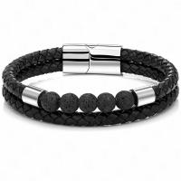 
Herren Armband, Edelstein, mit PU Leder & Edelstahl, poliert, verschiedenen Materialien für die Wahl & unisex & Multi-Strang, keine, 8mm, verkauft per ca. 8.26 ZollInch Strang