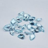 Edelstein Cabochons, Aquamarin, Tropfen, poliert, DIY & verschiedene Größen vorhanden, blau, verkauft von PC