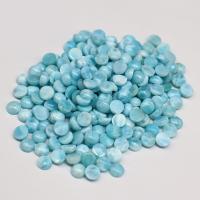 Edelstein Cabochons, Larimar, rund, poliert, DIY, blau, 6mm, verkauft von PC