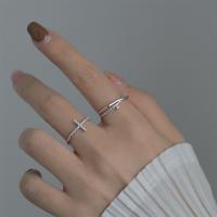 laiton Cuff Bague, avec zircon cubique, Placage de couleur platine, bijoux de mode & pour femme, plus de couleurs à choisir, protéger l'environnement, sans nickel, plomb et cadmium, Vendu par PC