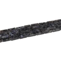 Perles en labradorite, rectangle, poli, DIY, noire, 4x13mm, 29PC/brin, Vendu par brin