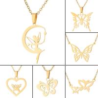 Stainless Steel Jewelry Necklace plated fashion jewelry & for woman Sold By PC