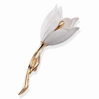 Zinklegering broches, Zinc Alloy, Tulip, plated, mode sieraden & uniseks, nikkel, lood en cadmium vrij, 75x28mm, Verkocht door PC