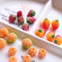 Mobiel DIY set, Hars, fruit, hand tekenen, verschillende stijlen voor de keuze, 1.2-1.8cm, 100pC's/Lot, Verkocht door Lot