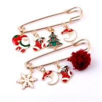 Kerst Broches, Zinc Alloy, plated, mode sieraden & uniseks & verschillende stijlen voor de keuze, meer kleuren voor de keuze, nikkel, lood en cadmium vrij, 70mm, Verkocht door PC