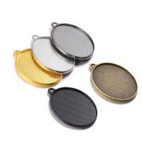 Zinc Alloy vedhæng Cabochon Setting, du kan DIY, flere farver til valg, 28x38mm, 100/PC, Solgt af PC