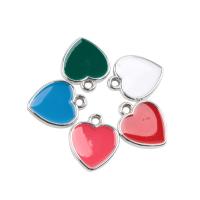 Pendentifs acryliques, Acrylique, coeur, différentes couleurs et motifs pour le choix & DIY, plus de couleurs à choisir, 20*6*2mm, Trou:Environ 3mm, Vendu par PC