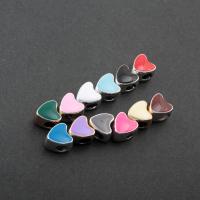 Granos de acrílico de la joyería, Corazón, diferente color y patrón para la elección & Bricolaje, más colores para la opción, :11*11*8mm, agujero:aproximado 3mm, Vendido por UD