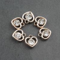 Ciondoli acrilici, acrilico, Cuore, DIY, dorato, 13*12*5mm,, Foro:Appross. 2mm, Venduto da PC