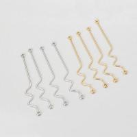 Brass Sieraden Connector, Messing, plated, DIY, meer kleuren voor de keuze, nikkel, lood en cadmium vrij, 51mm, 10pC's/Bag, Verkocht door Bag