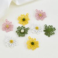 Zinc Alloy Flower Pendler, Daisy, malede, du kan DIY, flere farver til valg, nikkel, bly & cadmium fri, 20mm, 10pc'er/Bag, Solgt af Bag