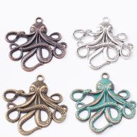 Sinc Alloy Pendants, Octopus, plátáilte, DIY, dathanna níos mó le haghaidh rogha, nicil, luaidhe & caidmiam saor in aisce, 55x57x5mm, Díolta De réir PC