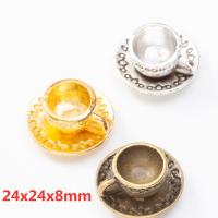 Zinc Alloy Pendler, Cup, forgyldt, du kan DIY, flere farver til valg, nikkel, bly & cadmium fri, 24x24x8mm, Solgt af PC