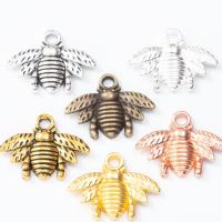 Colgantes de Aleación de Zinc, Abeja, chapado, Bricolaje, más colores para la opción, libre de níquel, plomo & cadmio, 21x17x3mm, Vendido por UD