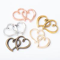 Zinc Alloy Heart Pendants plated DIY & hollow nickel lead & cadmium free Sold By PC