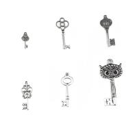 Zinc Alloy Key Pendants plated DIY nickel lead & cadmium free Sold By Bag