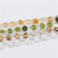 Blandet Gemstone perler, Natursten, Teardrop, poleret, du kan DIY & facetteret, flere farver til valg, 7x9mm, Solgt af Strand