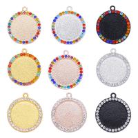 Zink-Legierung Cabochon Weissgold, Zinklegierung, plattiert, DIY & mit Strass, keine, frei von Nickel, Blei & Kadmium, 29mm, Innendurchmesser:ca. 20mm, 50PCs/Tasche, verkauft von Tasche