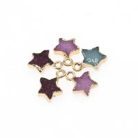 Pingente de resina, Estrela, cor e padrão diferentes para escolha & DIY, Mais cores pare escolha, 14*10*3mm, Buraco:Aprox 2mm, vendido por PC