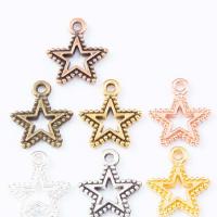 Zink Alloy Star Pendant, plated, DIY & ihålig, fler färger för val, nickel, bly och kadmium gratis, 17x15x2mm, Säljs av PC