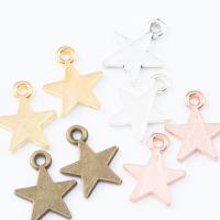 Colgante estrella de la aleación del cinc, aleación de zinc, chapado, Bricolaje, más colores para la opción, libre de níquel, plomo & cadmio, 16x13x1mm, Vendido por UD