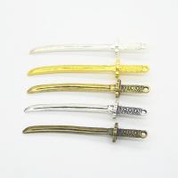 Zinc Alloy Pendants Sword plated DIY nickel lead & cadmium free Sold By PC