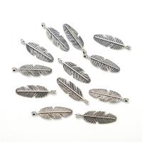 Pendants Sinc Alloy Leaf, DIY, airgid, 50ríomhairí pearsanta/Mála, Díolta De réir Mála