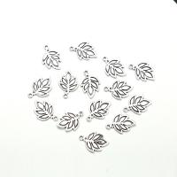 Zinklegering Leaf Hangers, Zinc Alloy, Blad, DIY, zilver, 50/Bag, Verkocht door Bag