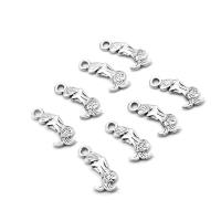 Sinc Alloy Pendants, Mermaid, plátáilte, DIY, airgid, 18*6*1mm, Poll:Thart 1mm, 500G/Mála, Díolta De réir Mála