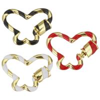 Brass Carabiner Key Ring Butterfly gold color plated enamel Sold By Lot