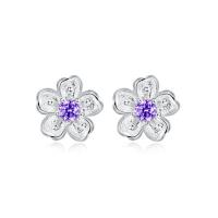 Lo zinco in lega Stud Earring, lega in zinco, with strass, gioielli di moda, nessuno, 0.8cm, Venduto da coppia