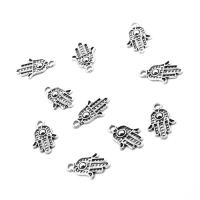 Zinc Alloy main pendentifs, alliage de zinc, Placage, DIY, argent, 20*12*2mm, Trou:Environ 2mm, 500sol/sac, Vendu par sac