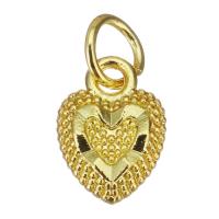 Brass Heart Pendants gold color plated Approx 3.5mm Sold By Lot