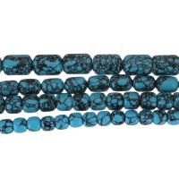 Tyrkysové korálky, Syntetický Turquoise, Vědro, různé velikosti pro výběr, modrý, Otvor:Cca 1.5mm, 10přediva/Lot, Prodáno By Lot