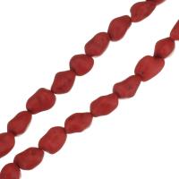 Perline in turchese, turchese sintetico, Pepite, rosso, 10x14mm, Foro:Appross. 1.5mm, Lunghezza Appross. 16 pollice, 10Strandstrefolo/lotto, Venduto da lotto