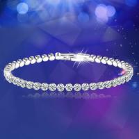 Zinc Alloy Bracelet with Rhinestone fashion jewelry 19cm Sold By Strand