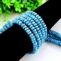 Turquoise Kralen, Black Vein Turquoise, Abacus, DIY, blauw, 4x8mm, Verkocht door Strand